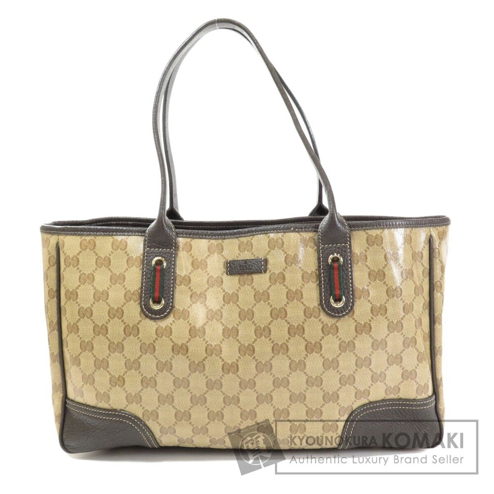 Gucci GG Crystal Tote Bag Canvas Leather